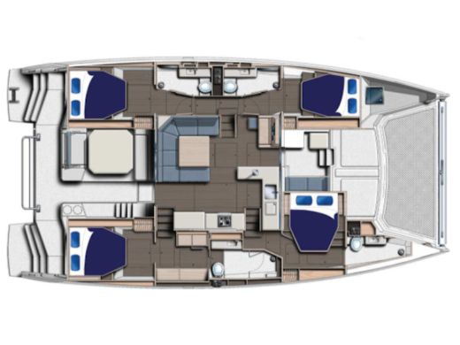 Catamaran  Moorings 5000 Plan du bateau