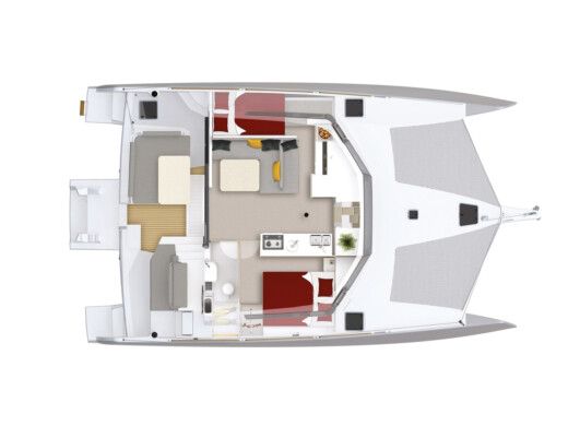 Sailboat NEEL TRIMARAN NEEL 43 Boat layout