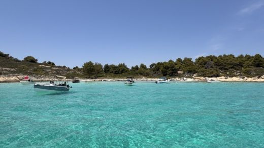 Halkidiki Motorboat Compass 7s alt tag text