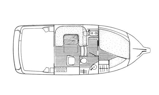 Motorboat Jeanneau Merry Fisher 800 Boot Grundriss
