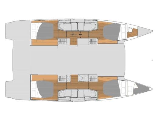 Catamaran  Fountaine Pajot Elba 45 boat plan