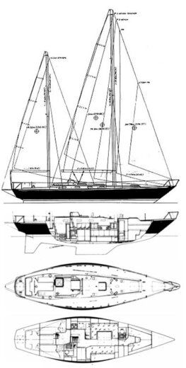 Sailboat FyC FyC 44 Plano del barco