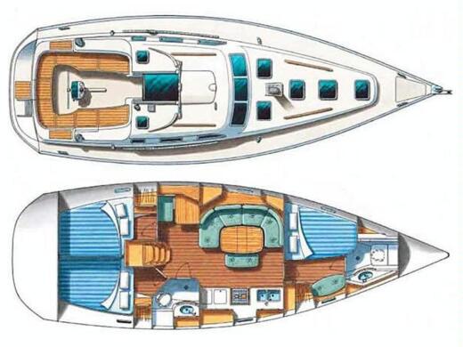 Sailboat Beneteau Beneteau Oceanis 393 Clipper Boat layout