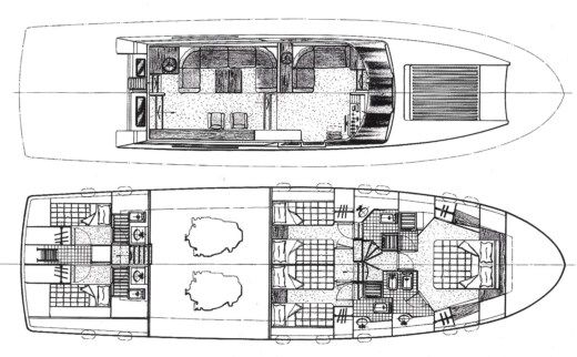 Motor Yacht Falcon 70 Plan du bateau