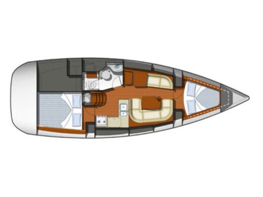 Sailboat  Sun Odyssey 36i Planimetria della barca