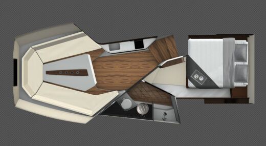 Motorboat Frauscher 1414 Boat layout