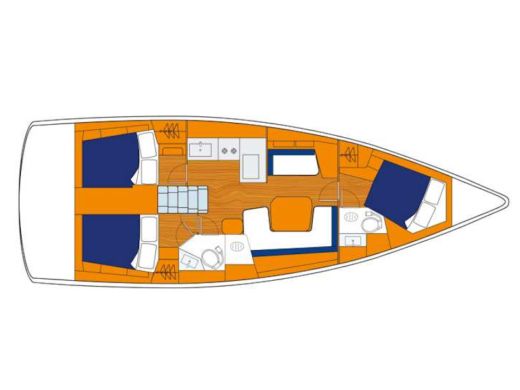 Sailboat Sunsail 41 boat plan
