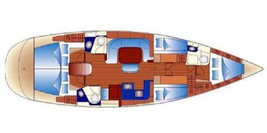 Sailboat Bavaria Bavaria 46 Boot Grundriss