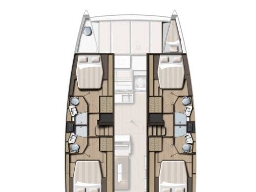 Catamaran  Bali 4.4 Plan du bateau