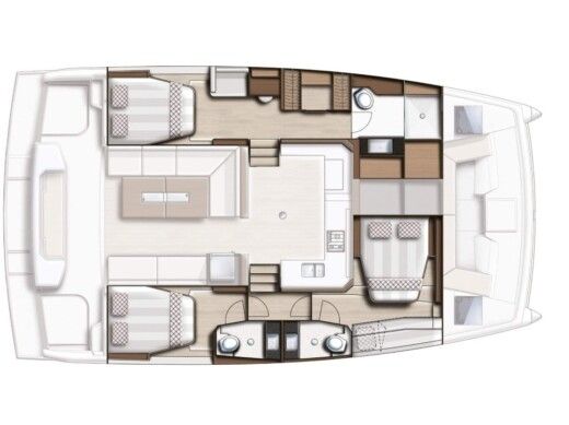 Catamaran  Bali Catspace 3 cabins boat plan