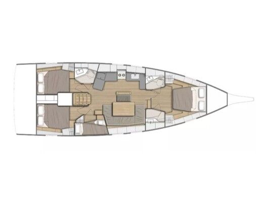Sailboat  Oceanis 46.1 (bunk cab) Plan du bateau