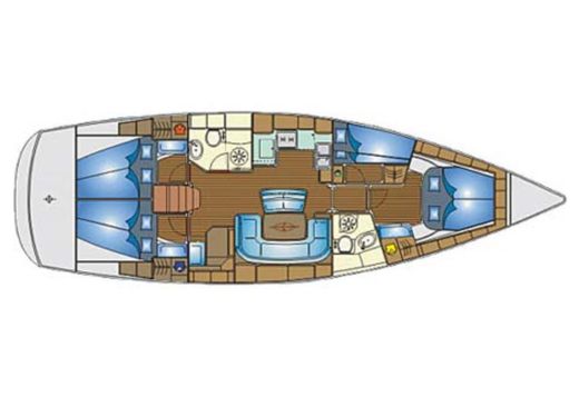 Sailboat Bavaria Cruiser 46 boat plan