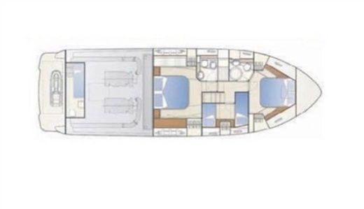 Motorboat Ferretti Ferretti 510 Fly Boat layout