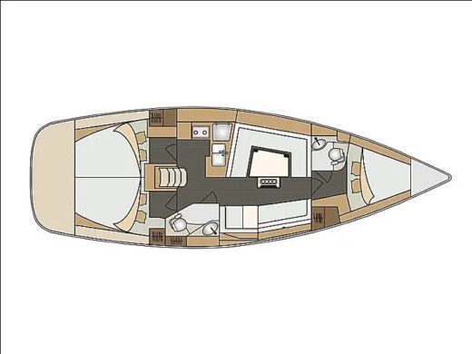 Sailboat  Elan 40 Impression Plattegrond van de boot
