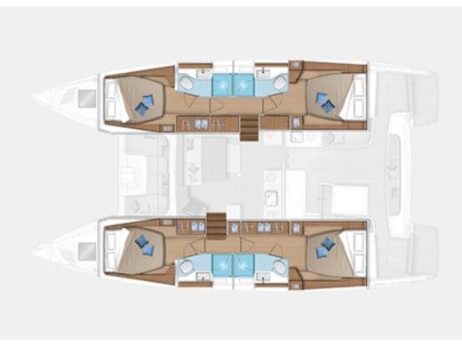Catamaran Lagoon Lagoon 46 Plattegrond van de boot