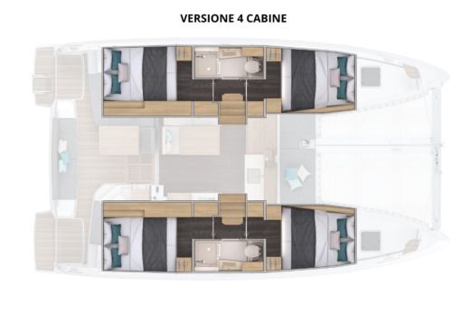Catamaran Beneteau Lagoon 38 Plan du bateau
