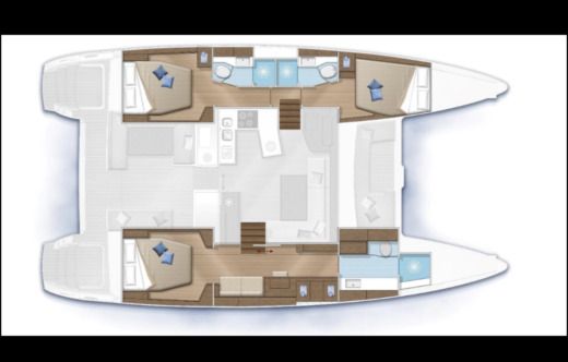 Catamaran Lagoon LAGOON 450S (2017) boat plan