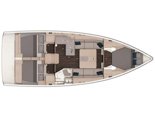 Sailboat Dufour Dufour 375 Plattegrond van de boot