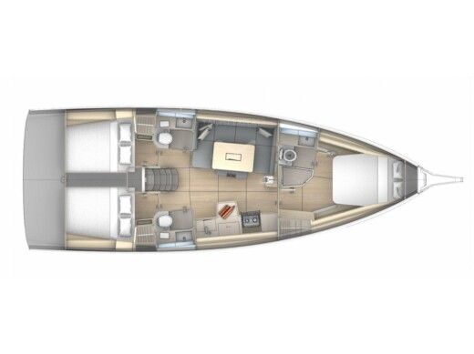 Sailboat  Dufour 41 boat plan
