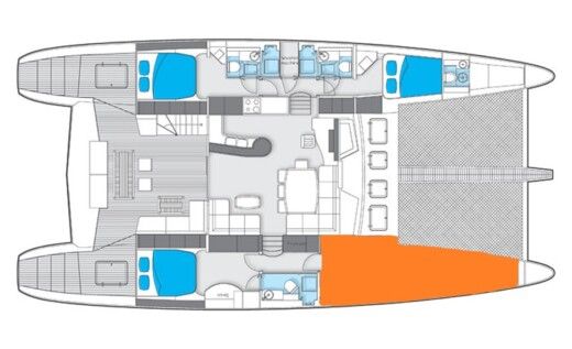 Catamaran Sunreef 62 Boat layout