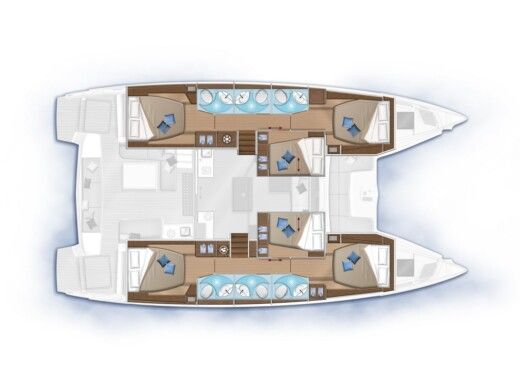 Catamaran Lagoon 50 boat plan