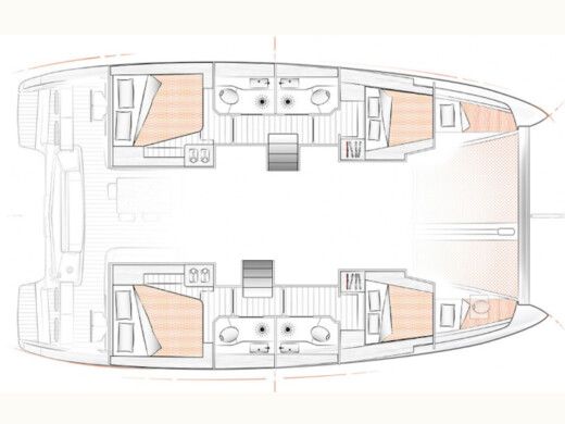 Catamaran  Excess 12 Plan du bateau