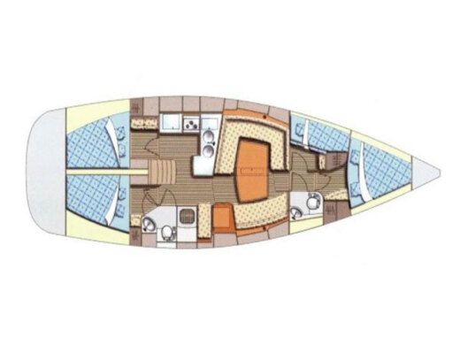 Sailboat ELAN 434 Impression Plano del barco