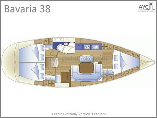 Sailboat Bavaria Yachtbau 38 Boat layout