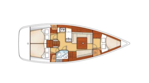 Sailboat BENETEAU OCEANIS 37 Planimetria della barca