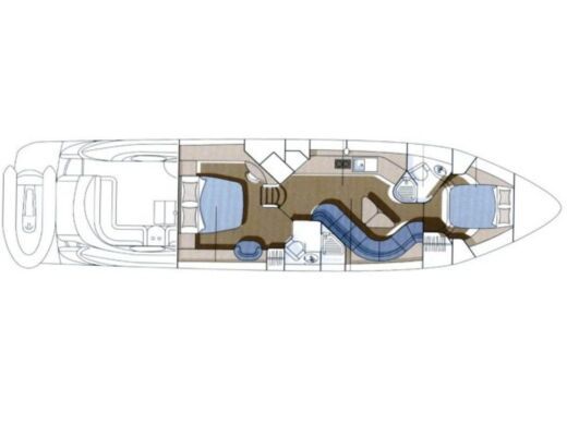 Motorboat Sunseeker Predator 56 Boat design plan