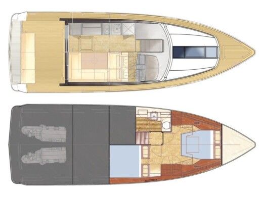 Motorboat Fjord Cruiser 40 Boot Grundriss