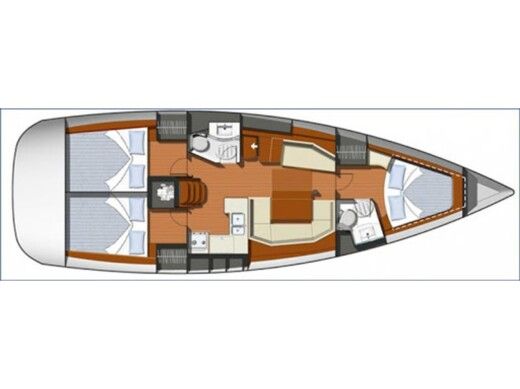 Sailboat  Sun Odyssey 42 Boot Grundriss