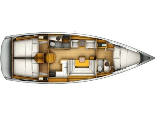 Sailboat JEANNEAU SUN ODYSSEY 419 boat plan