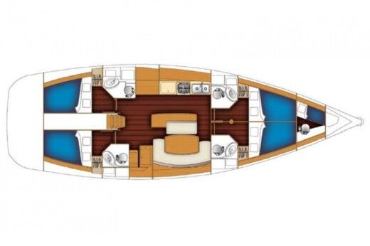 Sailboat Beneteau Cyclades 50.4 boat plan