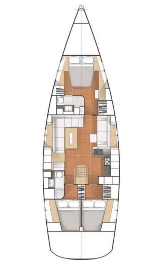 Sailboat Hanse 540 e boat plan