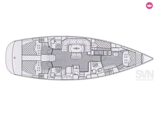 Sailboat Bavaria 50 CR boat plan