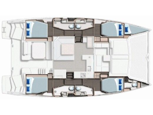 Catamaran  Moorings 4500L/10 Plan du bateau