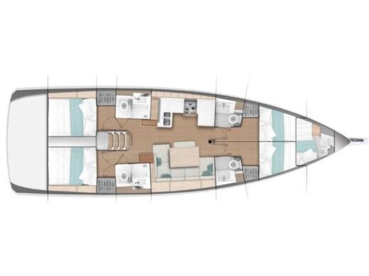 Sailboat  Sun Odyssey 490 boat plan