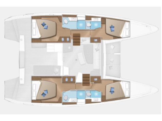 Catamaran Lagoon Lagoon 42 Boat layout