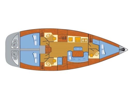 Sailboat  Cyclades 43.3 Boat design plan