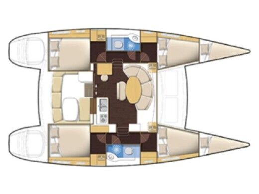 Catamaran LAGOON 380 S2 boat plan
