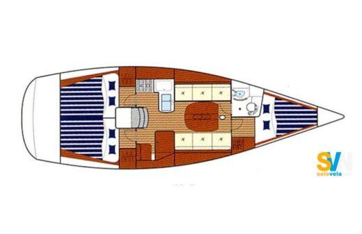 Sailboat Beneteau First 36.7 Boot Grundriss