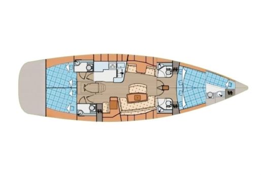 Sailboat Elan 514 Impression (Private Sunset Trips Heraklion) Planimetria della barca
