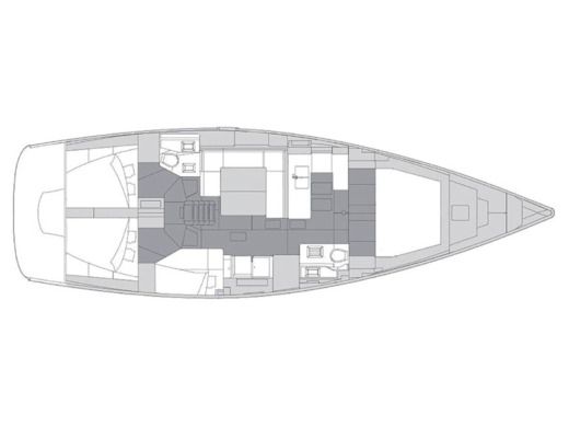 Sailboat  Elan Impression 50.1 Σχέδιο κάτοψης σκάφους