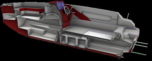 Motorboat Arrow Abaris 23 Plattegrond van de boot
