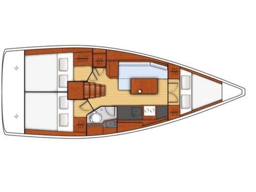Sailboat BENETEAU OCEANIS 35.1 Plattegrond van de boot