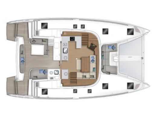 Catamaran Lagoon 46 boat plan