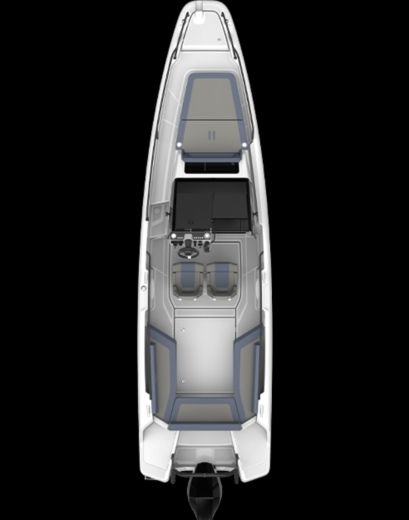 Motorboat Axopar 25 CROSS TOP Boot Grundriss