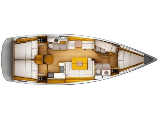 Sailboat  Sun Odyssey 449 Plano del barco
