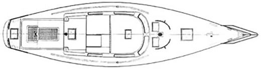 Sailboat Nautic Saintonge Rorqual p74 Plan du bateau